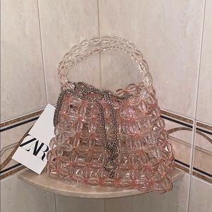 COPY - NEW Zara transparent beaded bucket bag